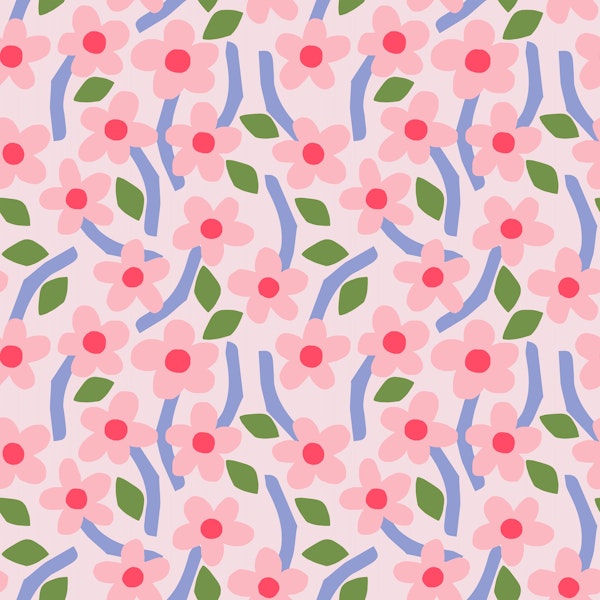 Floral Dance pattern - pastel