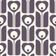 2525 C - heart flowers, retro, navy