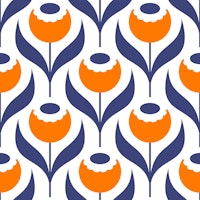 2526 B - poppy flowers pattern papel pintado