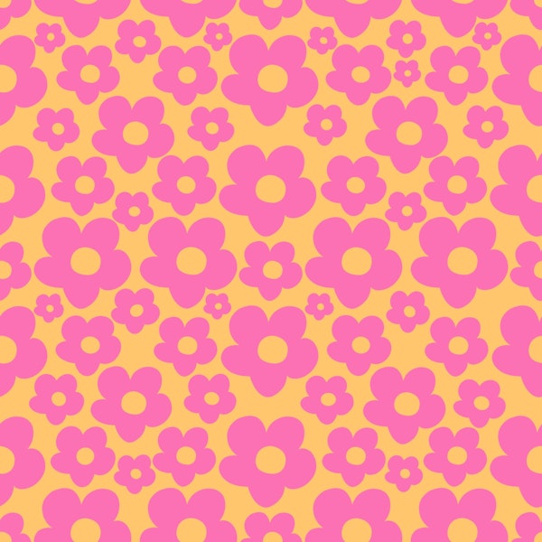Retro Summer Daisies Pattern 6