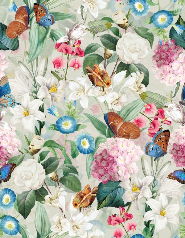 Bold Vintage Exotic Summer Botanical Garden 1