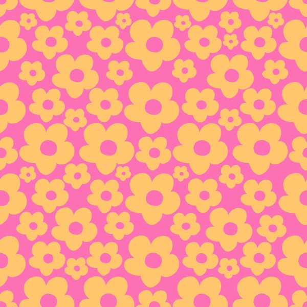 Retro Summer Daisies Pattern 7