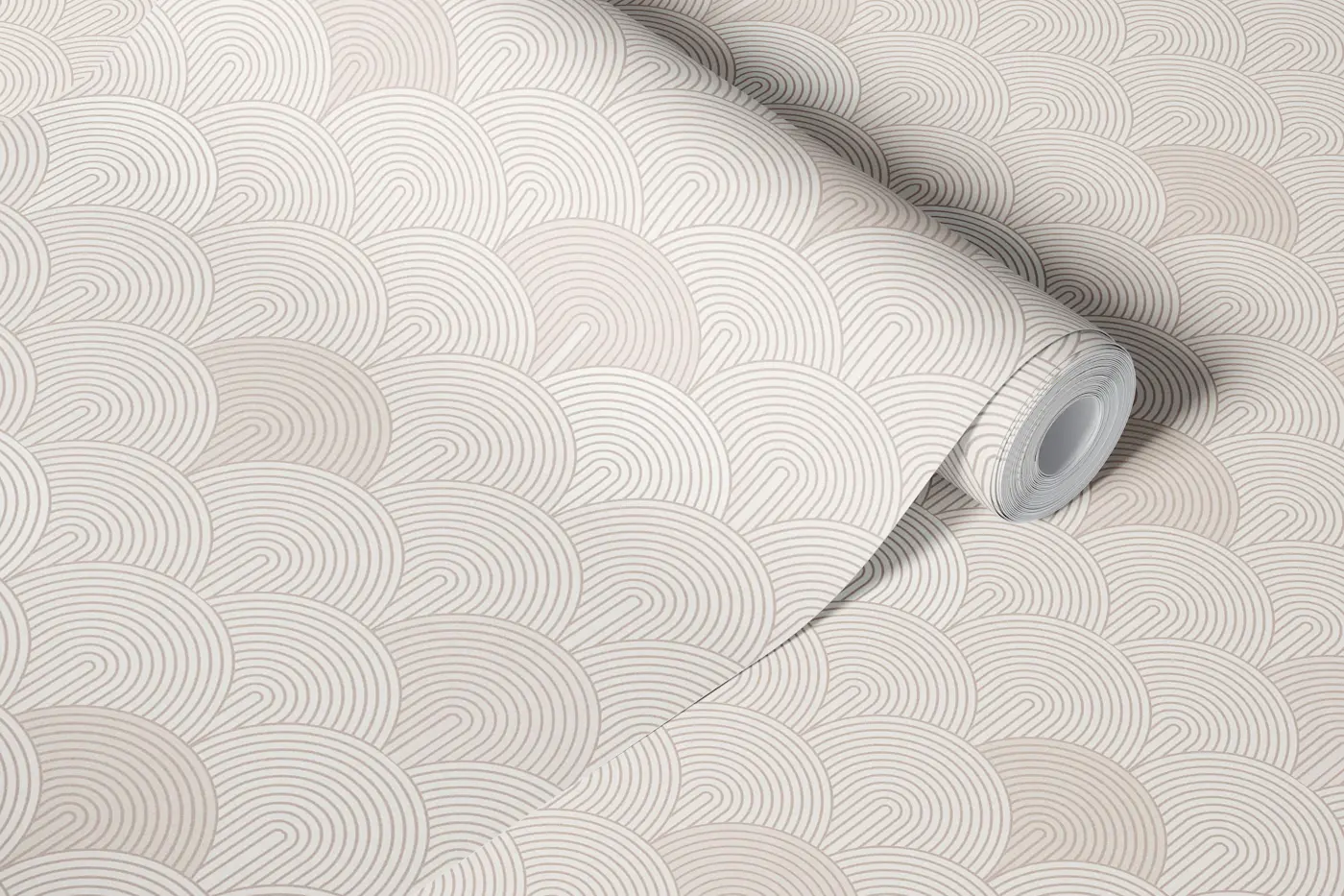 Eli Boho abstract geo arches - Ivory cream wallpaper roll