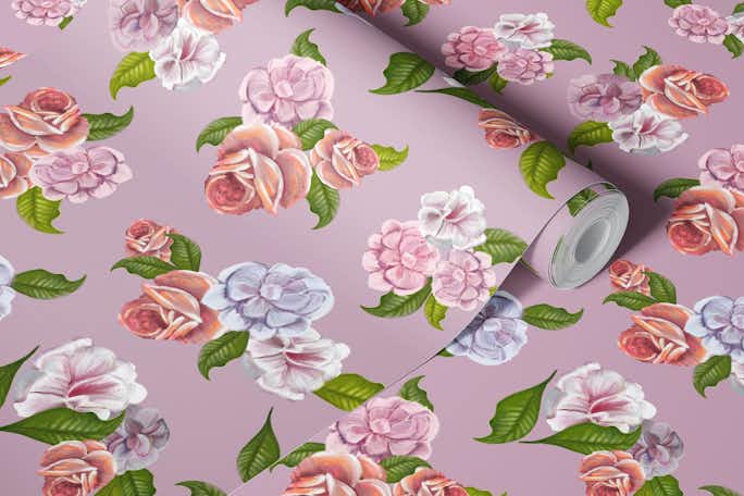 Heirloom floral patternwallpaper roll