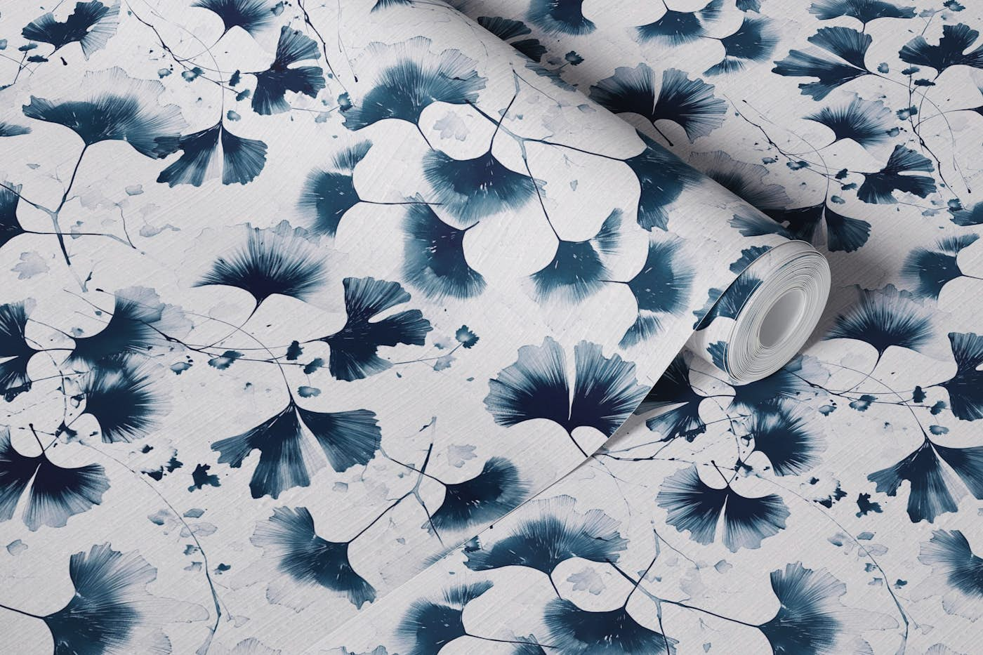 Blue Gingko Theme wallpaper roll