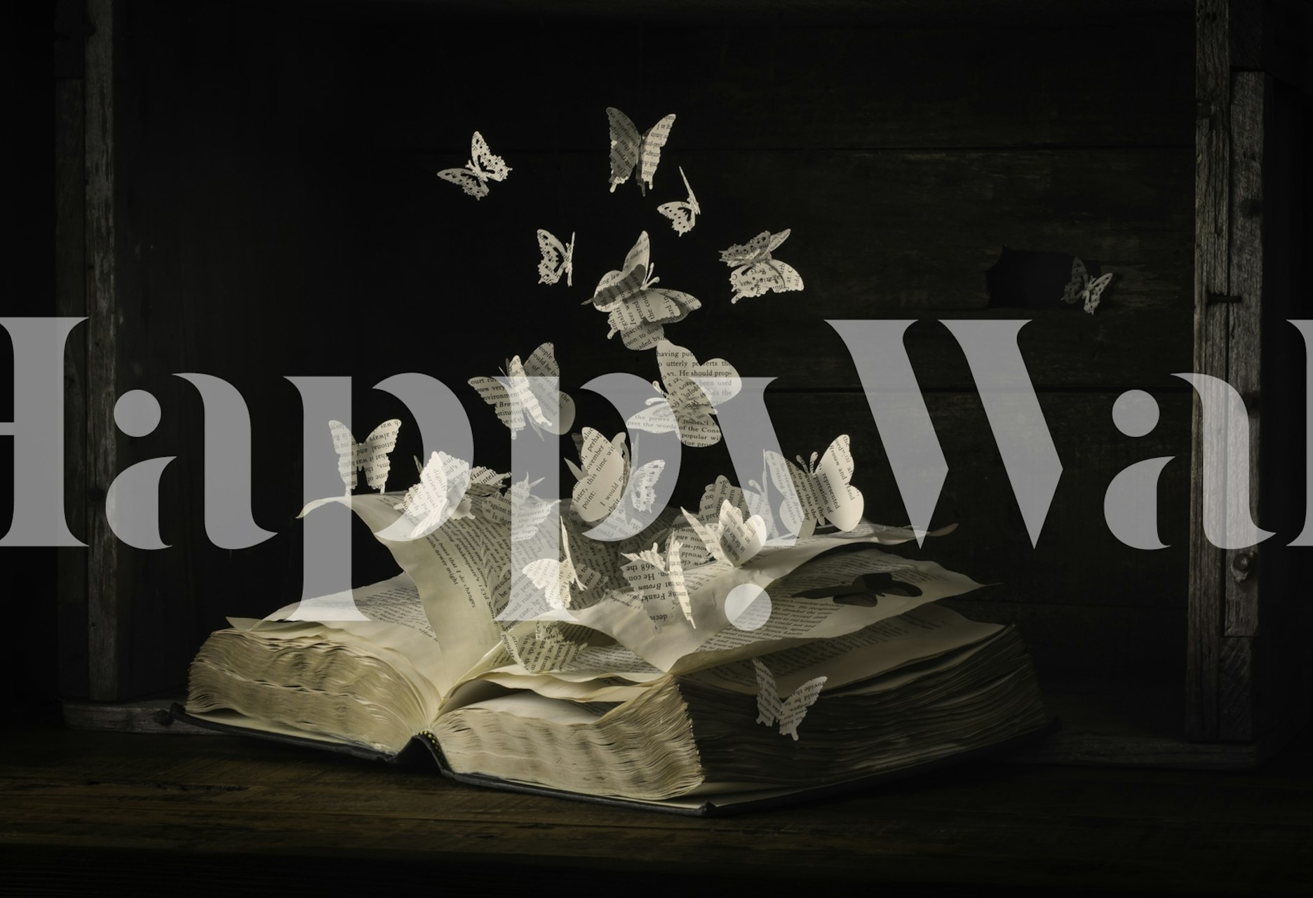 Lepidopterology tapetdesign i et rom