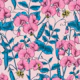 Sweet peas and bumblebees on pink