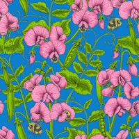 Sweet peas and bumblebees 5 tapet