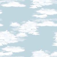 Painterly Sky Aqua Blue tapete