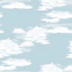 Painterly Sky Aqua Blue