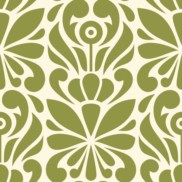 2590 - abstract ornaments, sage