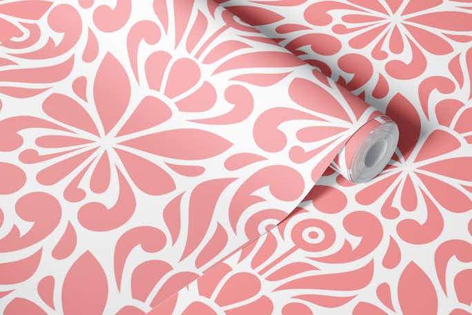 2594 - abstract ornaments, pinkwallpaper roll