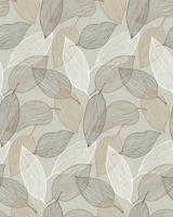 Modern Botanical Line Leaves tapeta
