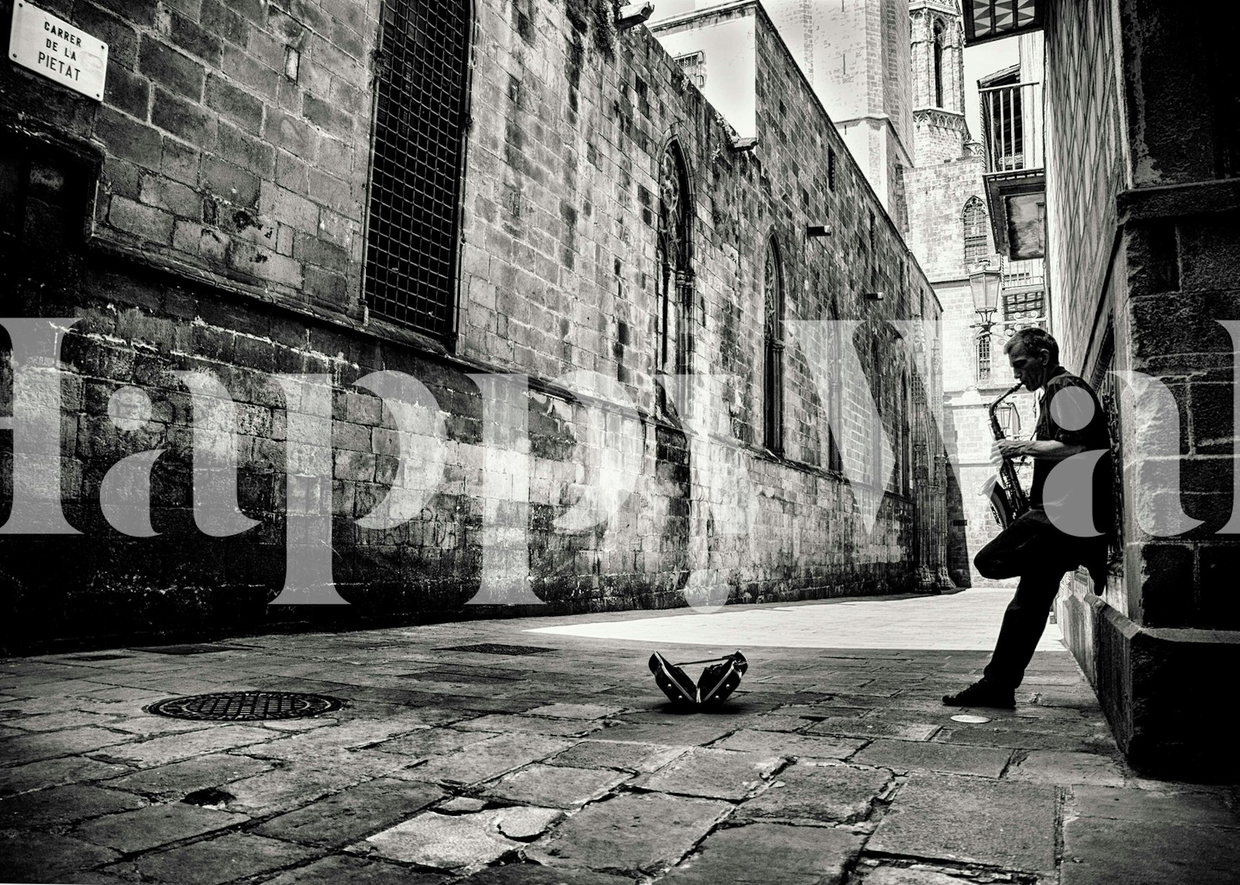 Silent Street wallpaper in a room setting