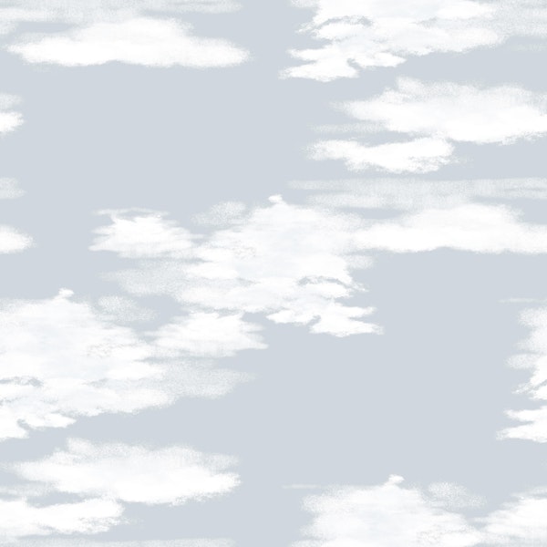 Painterly Sky Grey White