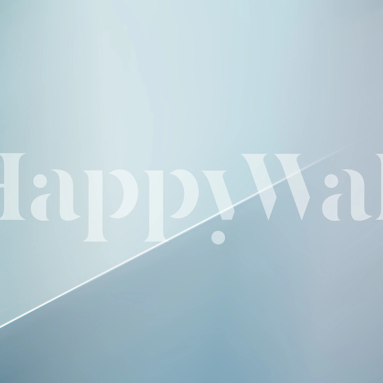 Minimalist white line pattern on soft blue background wallpaper