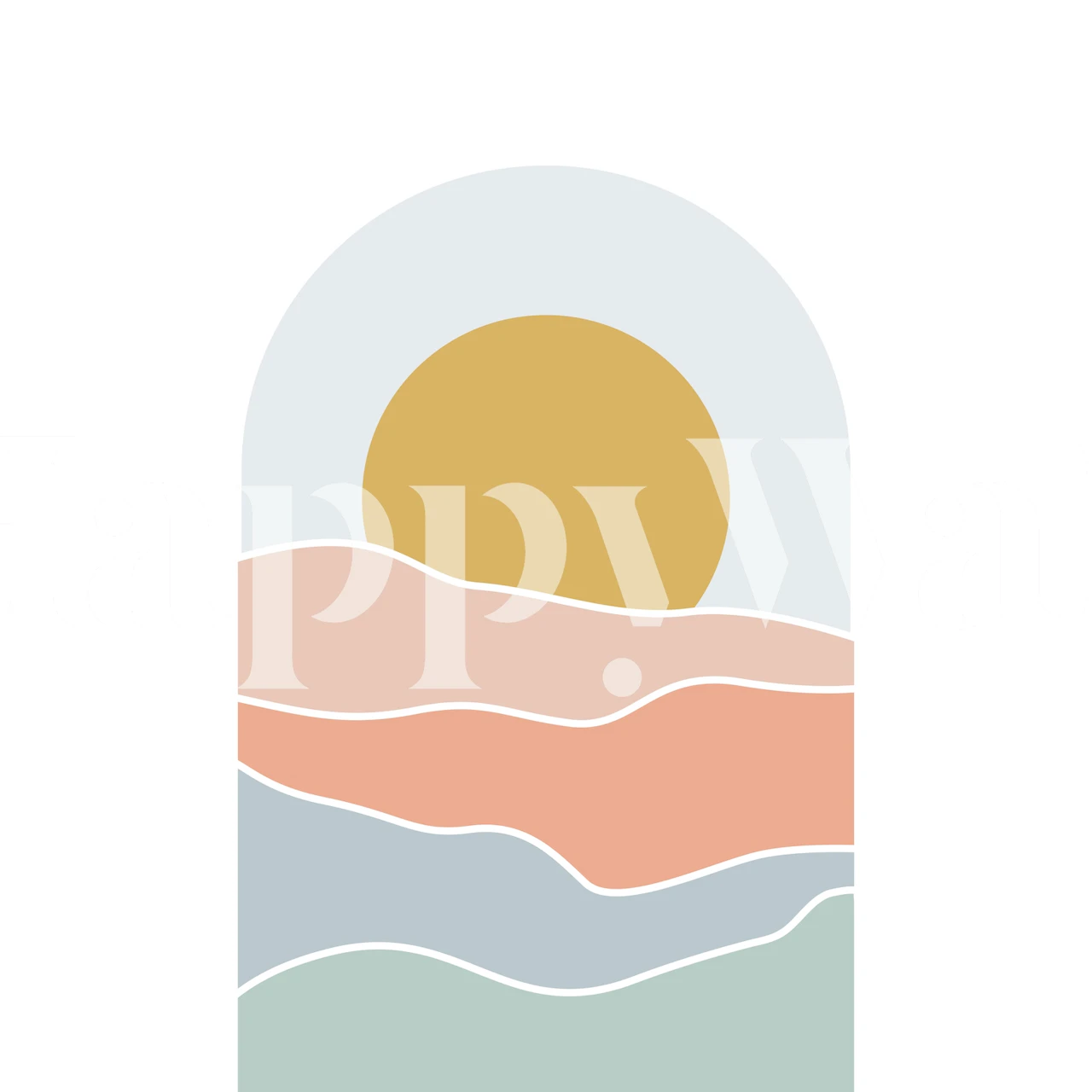 Colorful Boho Sun Arch wallpaper in a room