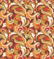 1970s SWIRLS BROWN ταπετσαρία