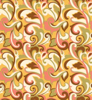 70s Ornate Swirls Earth Tones tapeta