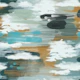 Hypnotic Pattern Teal Mustard