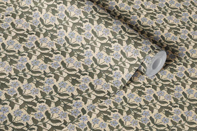 Periwinkle - Maurice Pillard Verneuil - Arts And Crafts Patternwallpaper roll