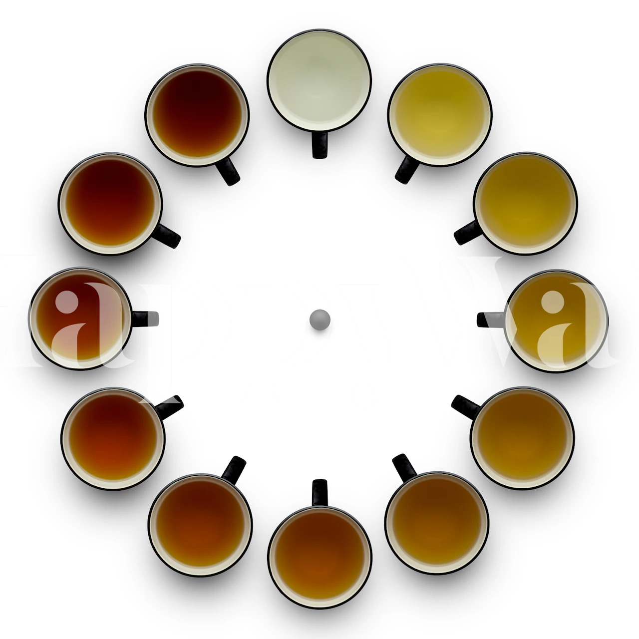 Artistic tea time wallpaper design in a room