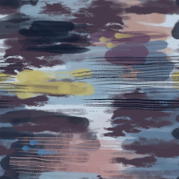 Hypnotic Mauve Blue Blush Mustard