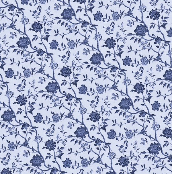 Vintage Floral Wallpaper Blue