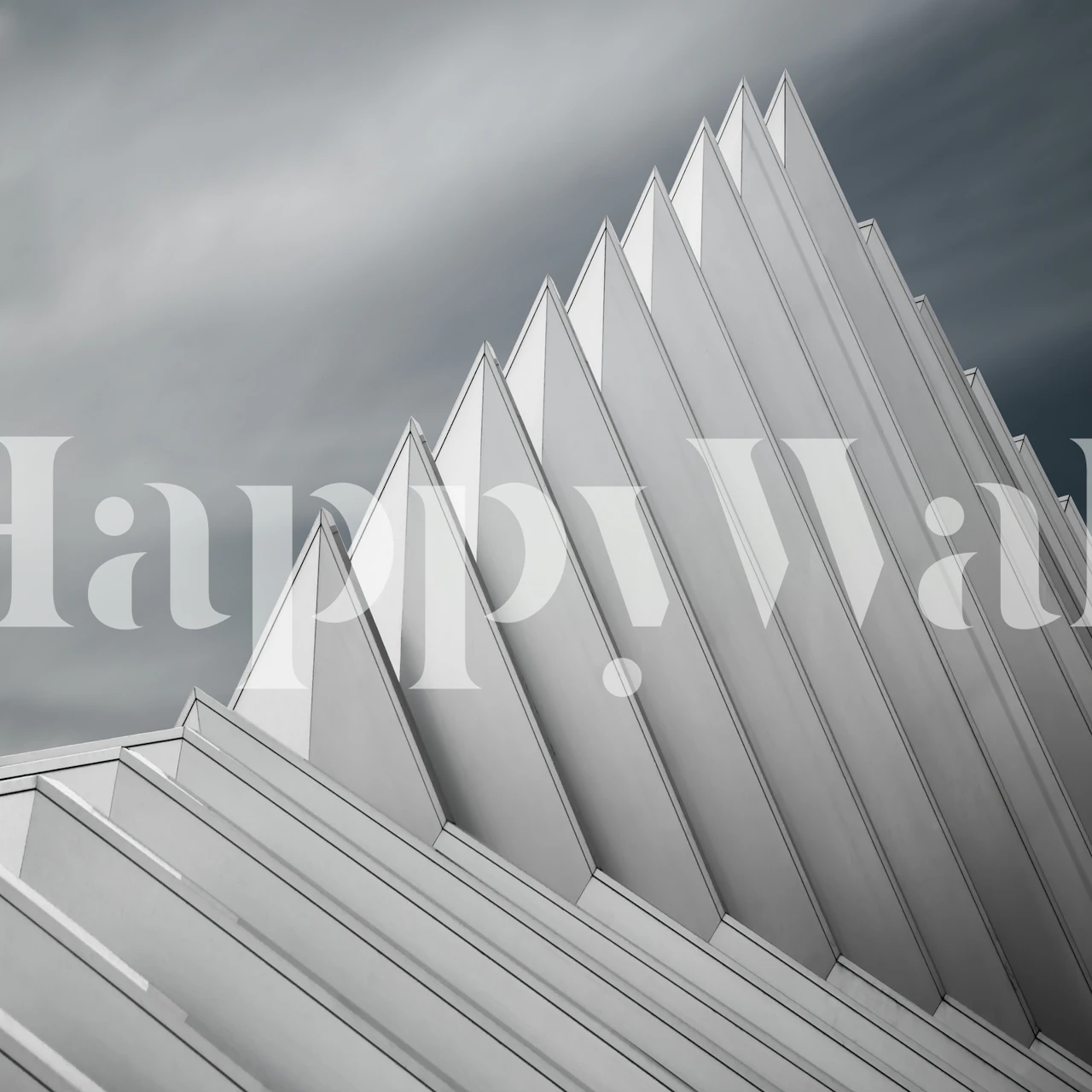 Geometric pattern in white and gray tones wallpaper