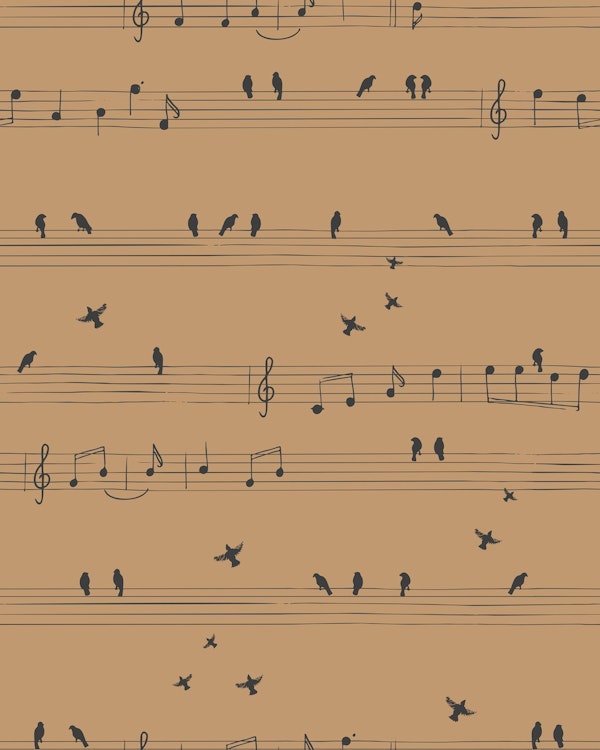 Lullabies musical birds - sandstone