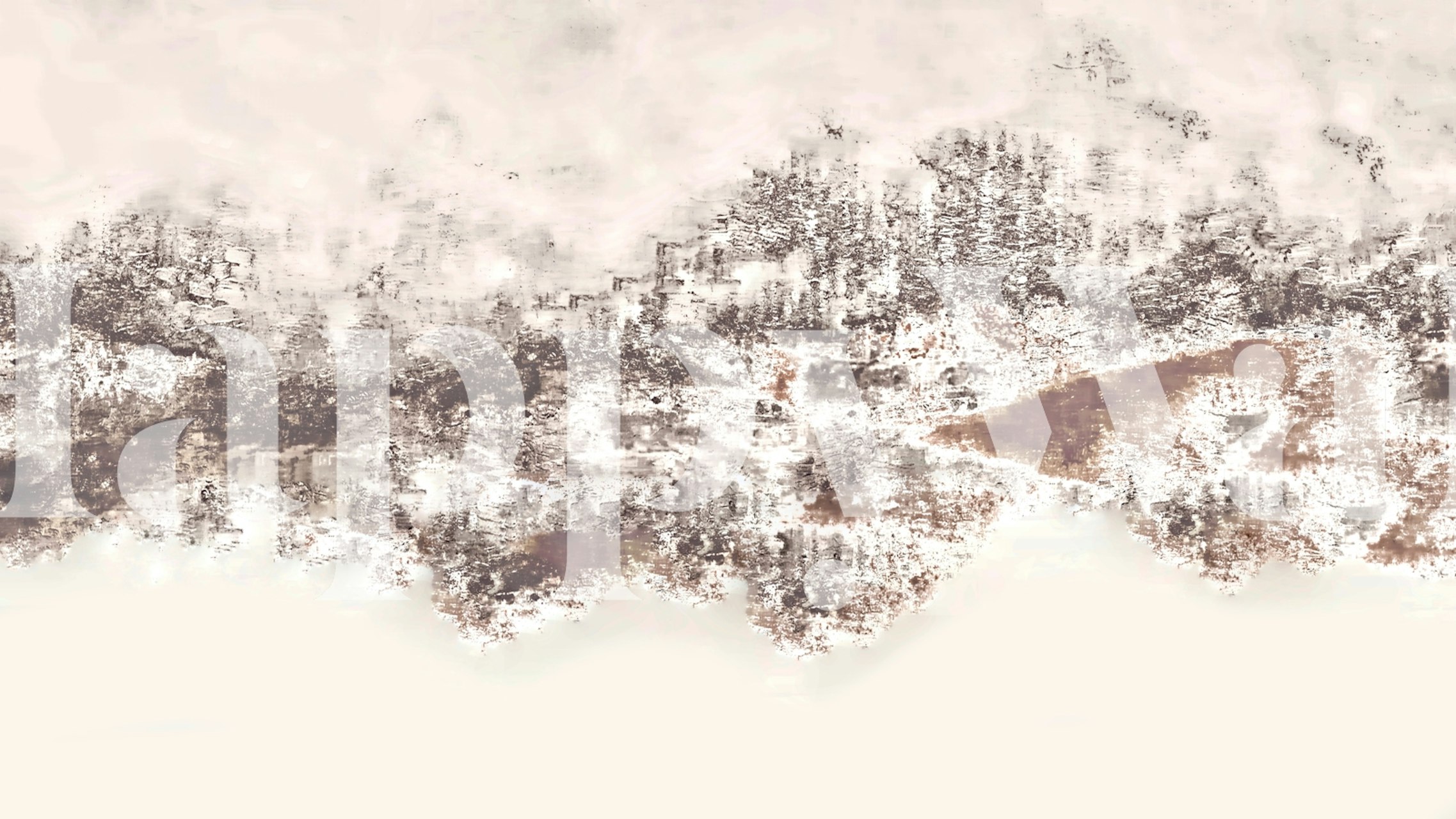 Neutral Ivory Horizon wallpaper in a room