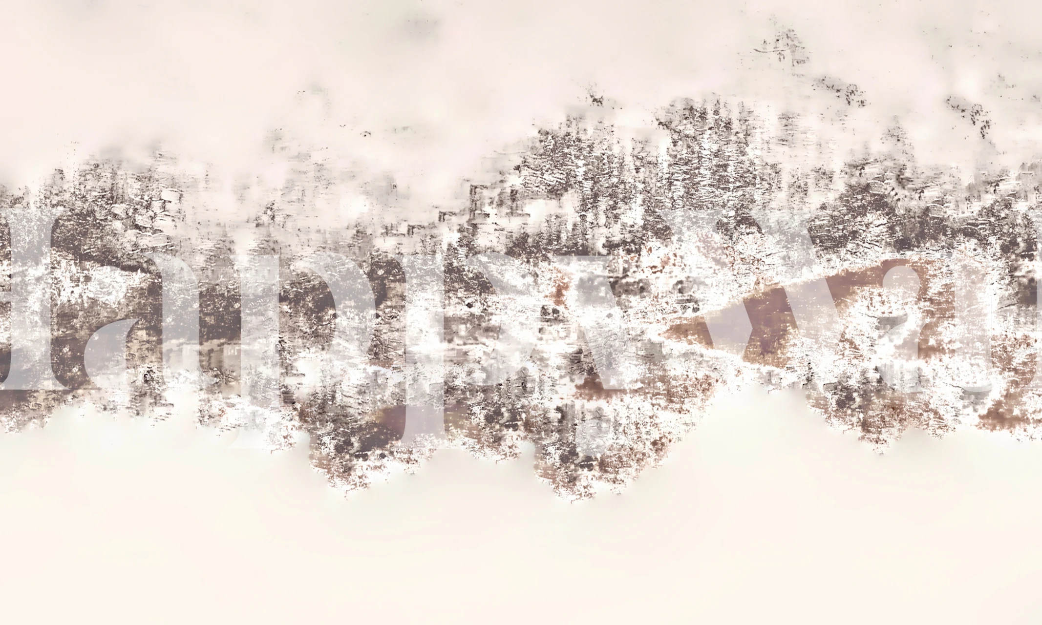 Neutral Ivory Horizon wallpaper in a room