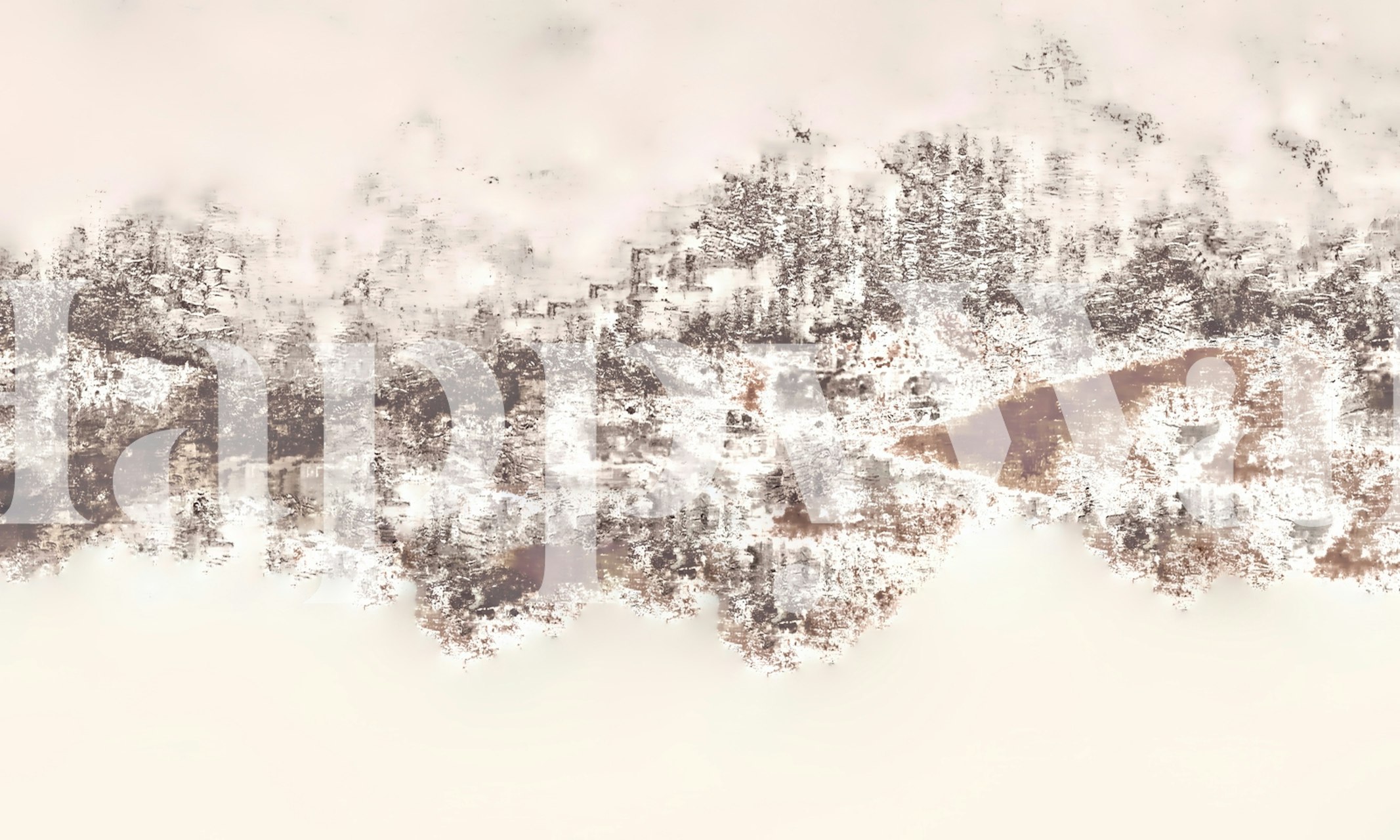 Neutral Ivory Horizon wallpaper in a room