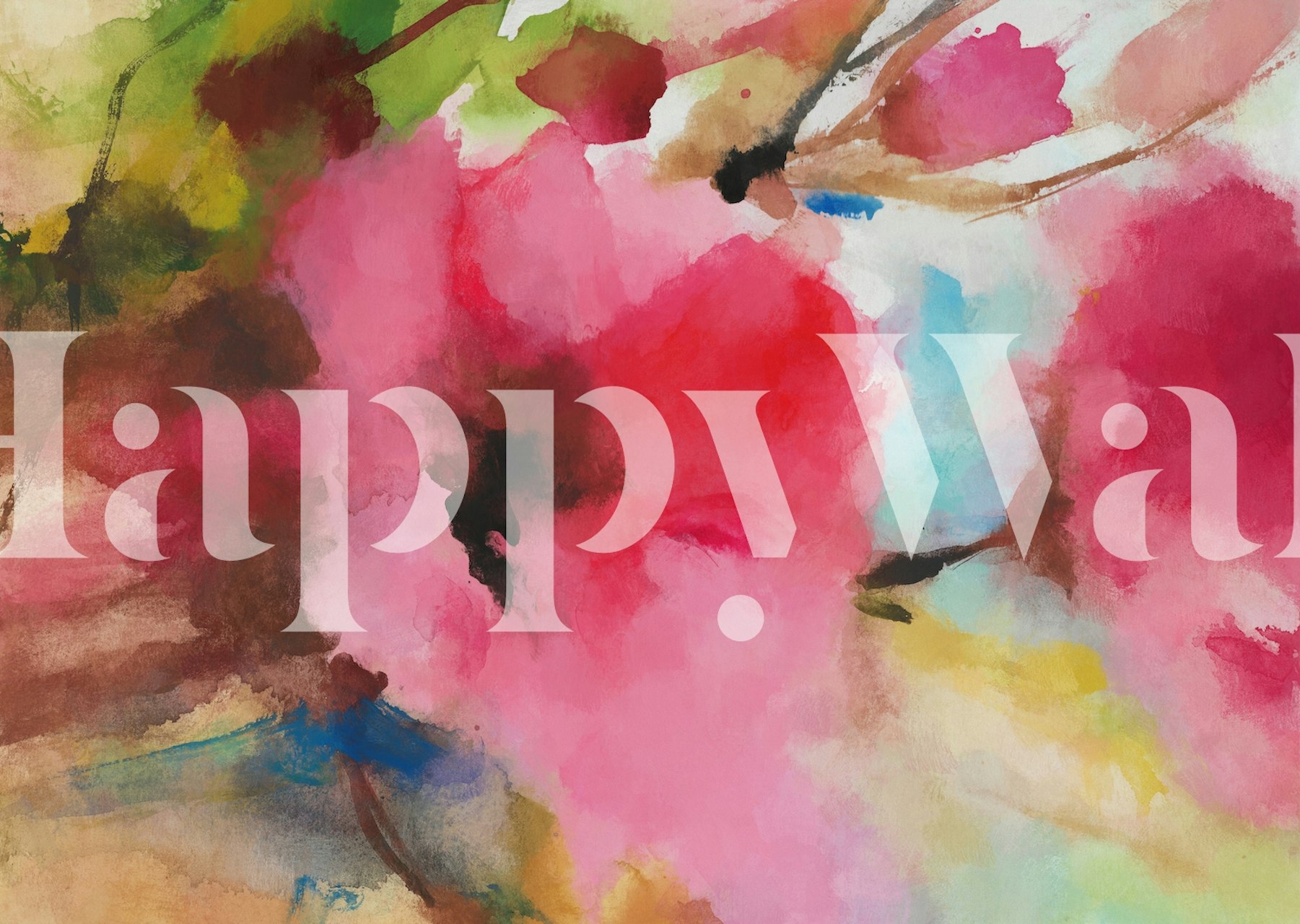 Design de papier peint floral avec des fleurs roses