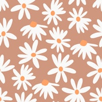 Retro Summer Daisies Pattern 1 wallpaper