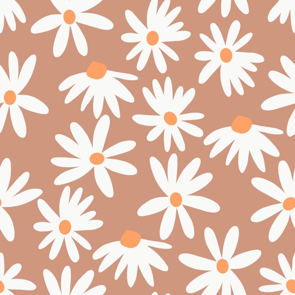 Retro Summer Daisies Pattern 1