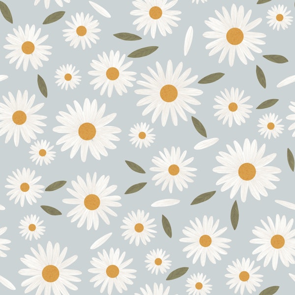 Chamomile flowers pattern