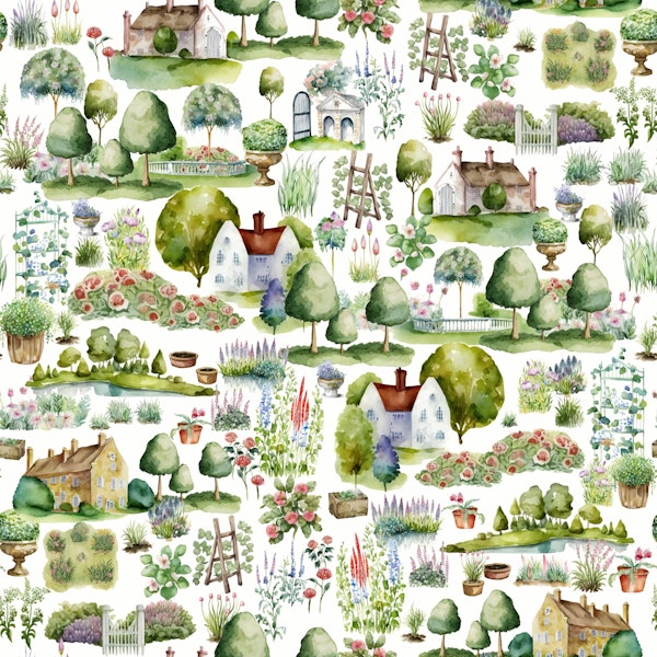 English Countryside Cottage Landscape