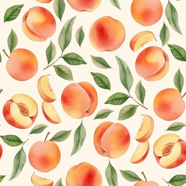 Watercolor Peach Dance