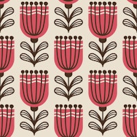 2685 A - Scandinavian retro flowers pattern ταπετσαρία