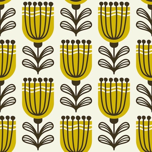 2685 B - Scandinavian floral pattern