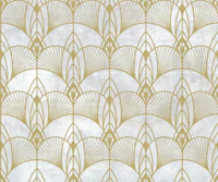Vintage Deco Gold on White wallpaper