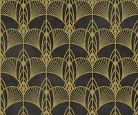 Vintage Deco Gold on Black wallpaper