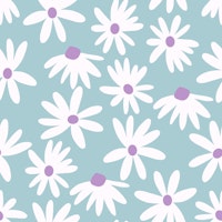 Retro Summer Daisies Pattern 2 wallpaper