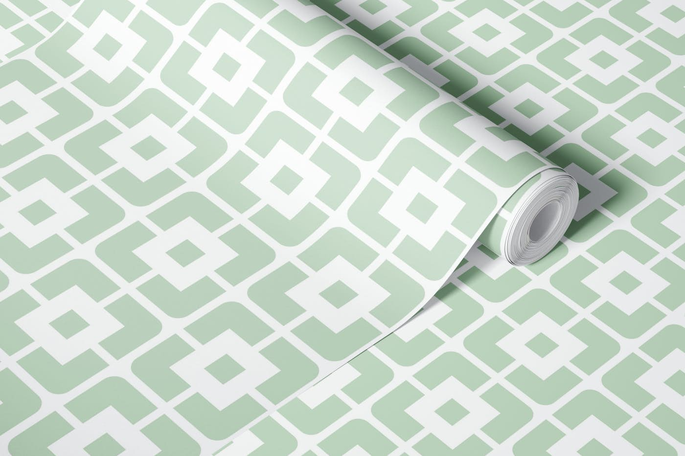 2687 D - sage green tiles wallpaper roll