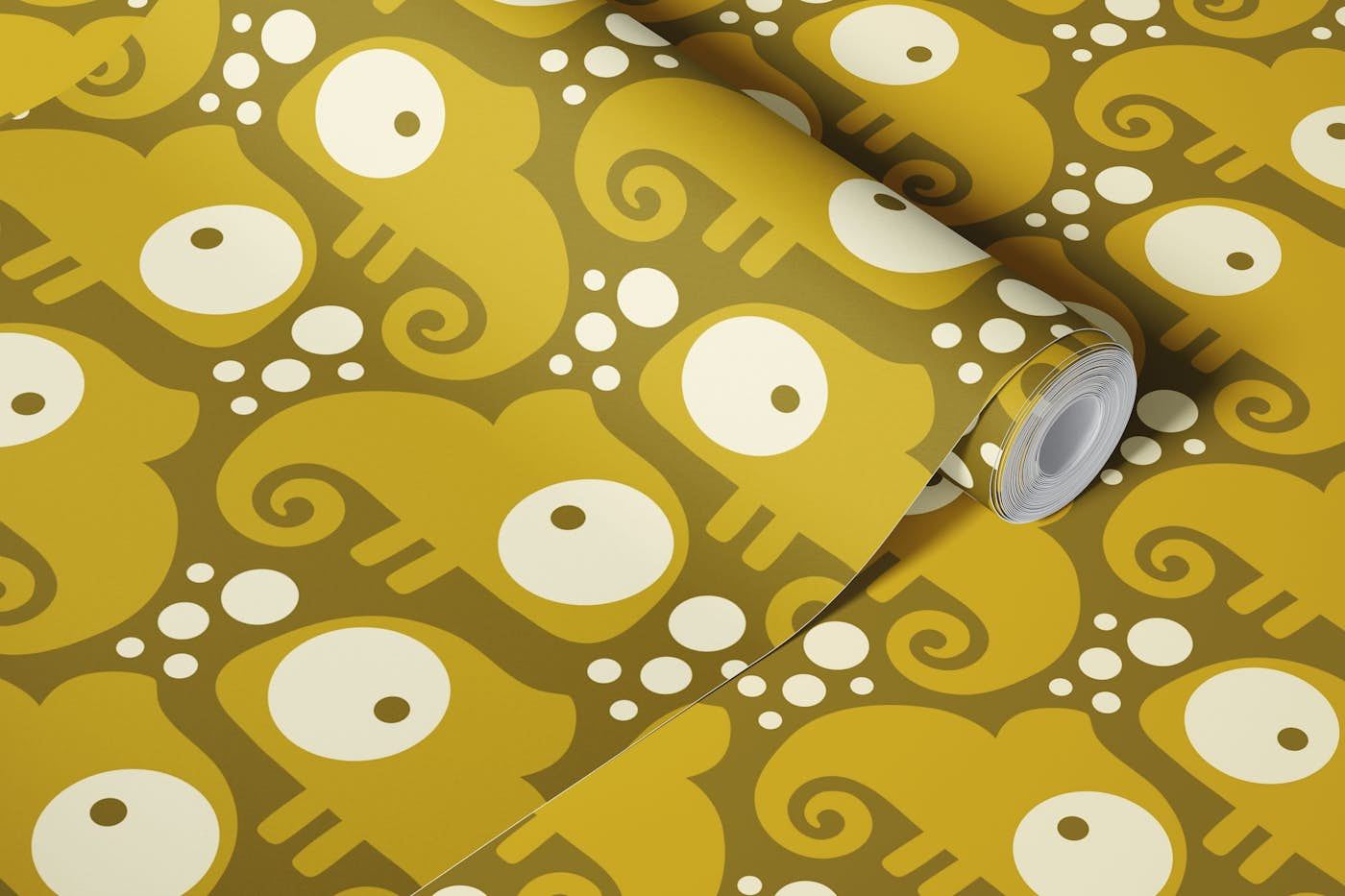 2698 C - cute iguanas pattern wallpaper roll