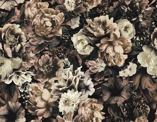 Floral Baroque Opulence Ivory Beige