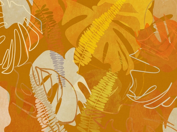 leaves fall curry orange