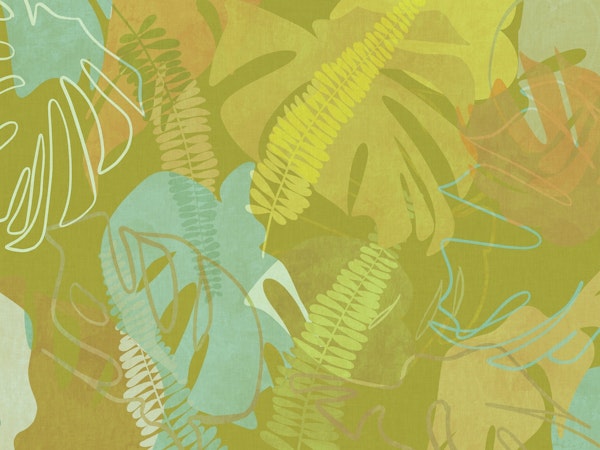 leaves green pattern