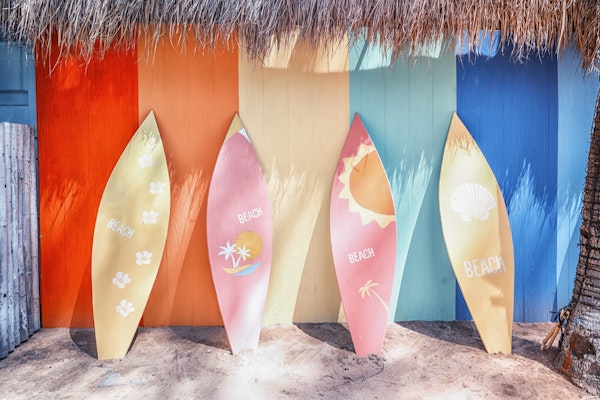 Surfboards On The Beach